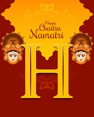 Basic Alphabet - Chaitra Navratri greeting image
