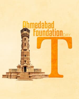 Special Alphabet - Ahmedabad Foundation Day ad post