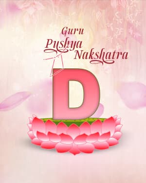 Basic Alphabet - Guru Pushya nakshatra poster