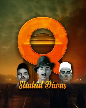 Premium Alphabet - Shahid Diwas graphic