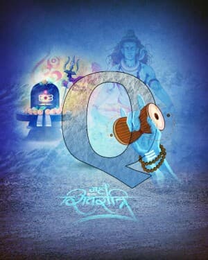 Special Alphabet - Maha Shivaratri marketing flyer