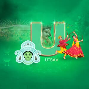 Navratri Exclusive Alphabet advertisement banner