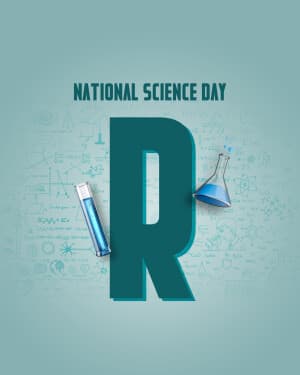 Basic Alphabet - National Science Day greeting image