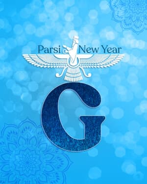 Premium Alphabet - Parsi New year marketing flyer
