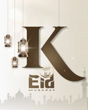 Basic Alphabet - Eid al Fitr marketing flyer