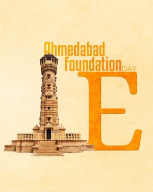 Special Alphabet - Ahmedabad Foundation Day flyer