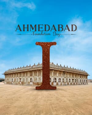 Special Alphabet - Ahmedabad Foundation Day illustration