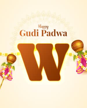 Basic alphabet - Gudi Padwa banner