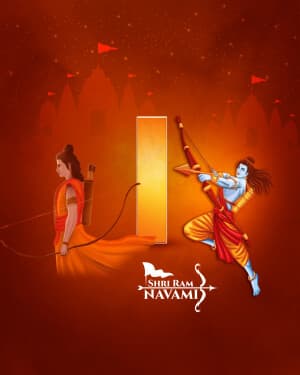 Basic Alphabet - Ram Navami marketing poster