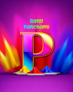Premium Alphabet - Rang Panchami poster Maker