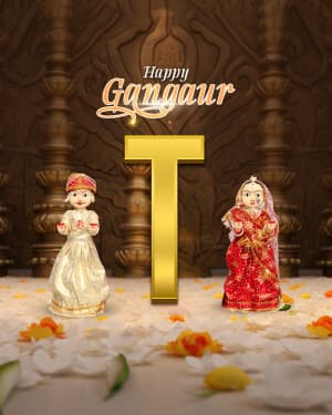 Premium Alphabet - Gangaur greeting image