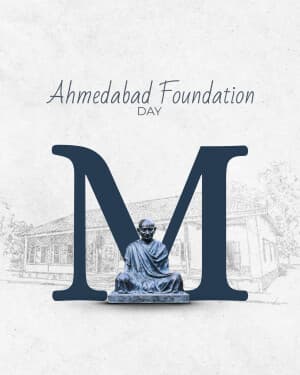 Special Alphabet - Ahmedabad Foundation Day Facebook Poster