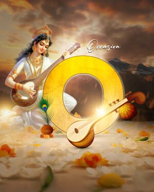 Vasant Panchami - Exclusive Alphabet Facebook Poster