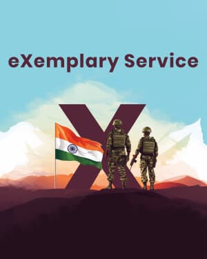 Indian Army Day Alphabet event poster