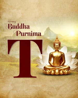 Basic Alphabet - Buddha Purnima illustration