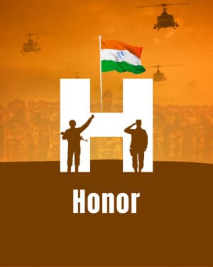 Indian Army Day Alphabet advertisement banner