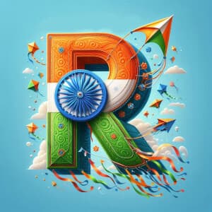 Independence Day Exclusive Alphabet illustration