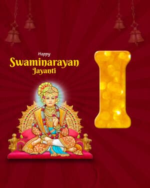 Special Alphabet - Swaminarayan Jayanti marketing poster