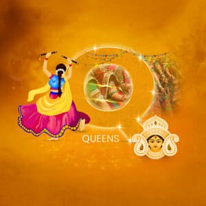 Navratri Exclusive Alphabet Social Media poster