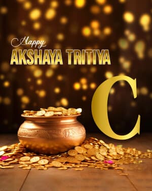 Akshaya Tritiya - Premium Alphabet whatsapp status poster