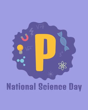Special Alphabet - National Science Day marketing flyer