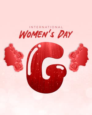 Premium Alphabet - International Women's Day event poster