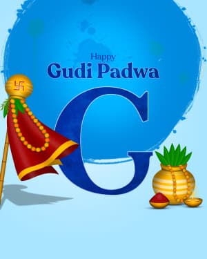 Premium Alphabet - Gudi Padwa ad post