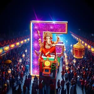 Ganesh Chaturthi Alphabet advertisement banner