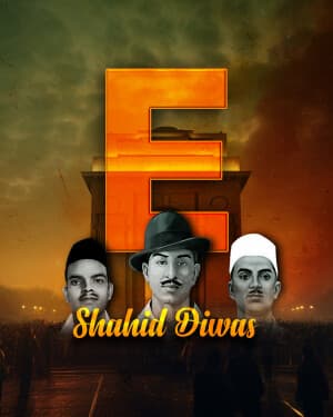 Premium Alphabet - Shahid Diwas flyer