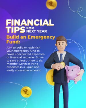 Financial Tips for Next Year flyer