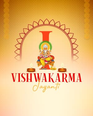 Vishwakarma Jayanti - Basic Alphabet marketing poster