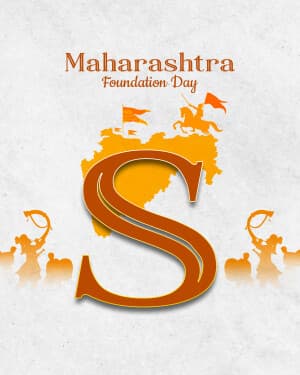 Basic Alphabet - Maharashtra Foundation Day Facebook Poster