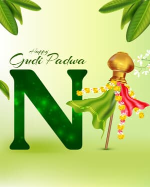 Special Alphabet - Gudi Padwa Facebook Poster