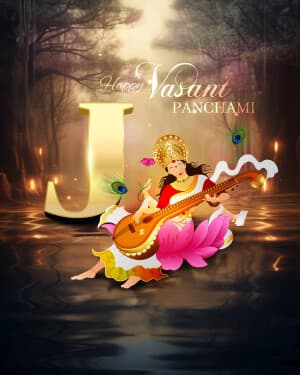 Vasant Panchami - Premium Alphabet marketing flyer
