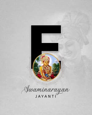 Premium Alphabet - Swaminarayan Jayanti festival image