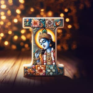 janmashtami alphabet marketing poster