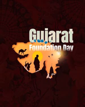 Exclusive Collection - Gujarat Foundation Day event advertisement