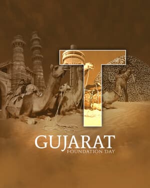 Basic Alphabet - Gujarat Foundation Day whatsapp status poster