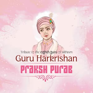 Guru Harkrishan Sahib Ji Prakash Parab event poster