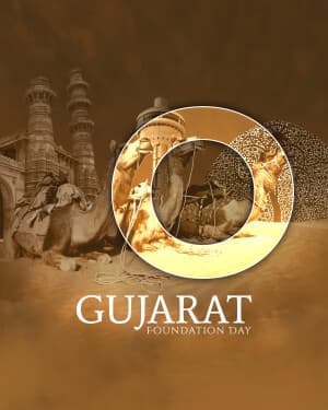 Basic Alphabet - Gujarat Foundation Day greeting image