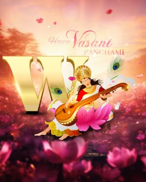 Vasant Panchami - Premium Alphabet poster