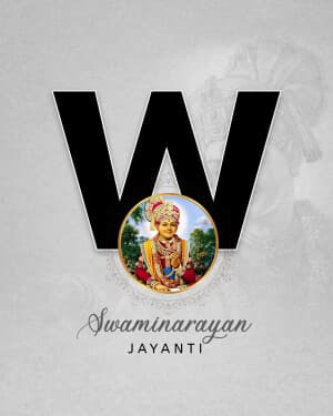 Premium Alphabet - Swaminarayan Jayanti banner