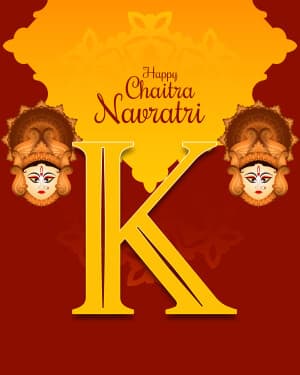 Basic Alphabet - Chaitra Navratri marketing flyer