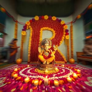 Ganesh Chaturthi Alphabet facebook banner