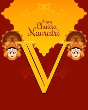 Basic Alphabet - Chaitra Navratri flyer