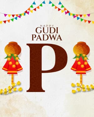 Premium Alphabet - Gudi Padwa poster Maker