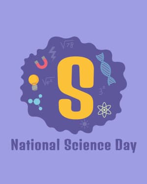 Special Alphabet - National Science Day greeting image