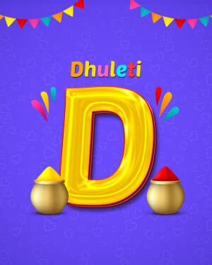 Special Alphabet - Dhuleti event advertisement