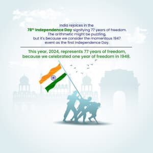 Is it 78th or 77th Independence Day? poster