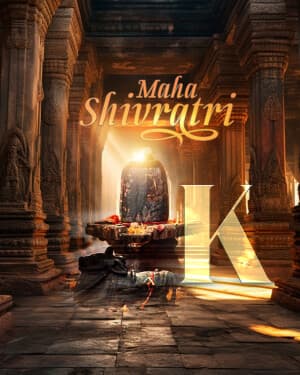 Premium Alphabet - Maha Shivaratri event advertisement